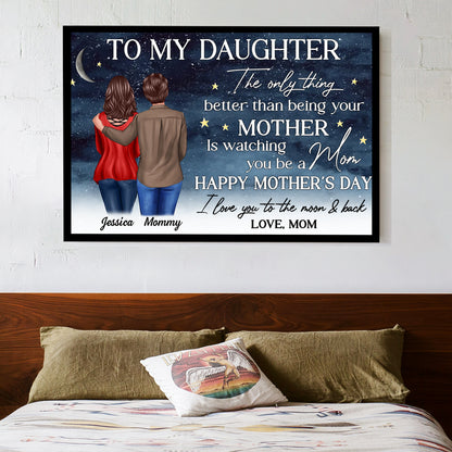 Starry Night To My Daughter – Personalized Plaque, Poster, Keychain, Pillow, Mug & More, Happy Mother’s Day Gift from Mom