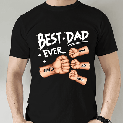 “Best Dad Ever” Acrylic Music Magnet – Personalized Fist Bump Gift with Song Display
