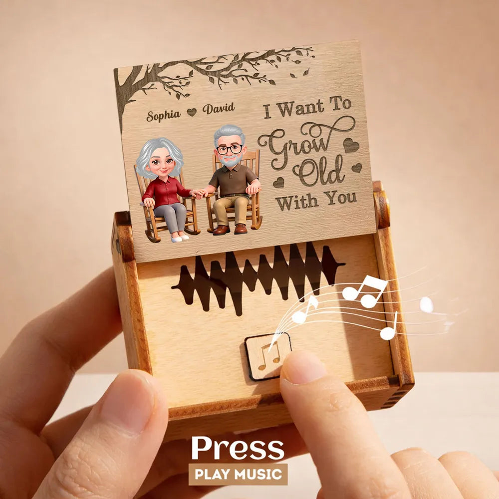 My Favorite Place Is Next To You Personalized Wooden Music Box, Sweet Couple Gift for Anniversary or Valentine's Day