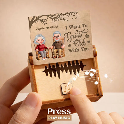 My Favorite Place Is Next To You Personalized Wooden Music Box, Sweet Couple Gift for Anniversary or Valentine's Day