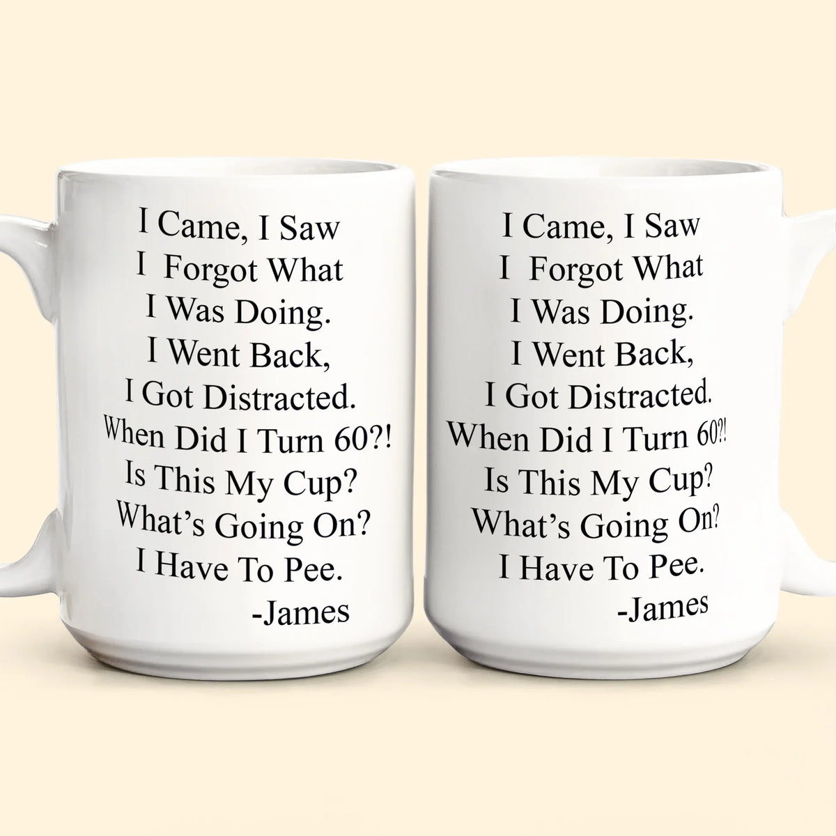 Funny Aging Quote Ceramic Mug, Personalized Daily Coffee Gift for Coworker or Friend, Cute Desk Laugh Gift