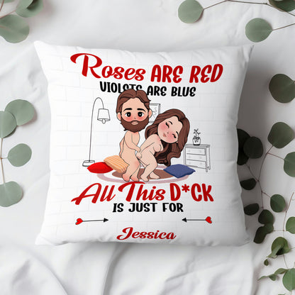 Custom Pillow – “Roses Are Red” Creative Valentine’s Day Gift, Ideal for Romantic Couple Moments