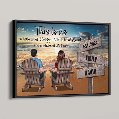 “You & Me, We Got This” Acrylic Music Magnet – Custom Couple Beach Scene – Personalized Gift for Loved Ones