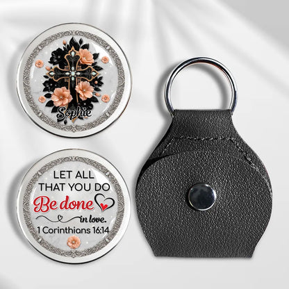 Pocket Hug Keepsake with Let All That You Do Be Done in Love Quote - Thoughtful Personalized Gift for Someone Special