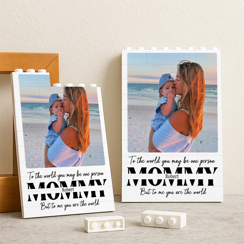 Custom PVC Building Brick Puzzle for Mom - Happy Mother's Day Photo Keepsake, Heartwarming Unique Gift