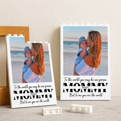 Custom PVC Building Brick Puzzle for Mom - Happy Mother's Day Photo Keepsake, Heartwarming Unique Gift