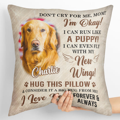 Love and Comfort – Custom Square Pillow Featuring a Pet’s Heartwarming Message – The Ideal Gift for Pet Lovers