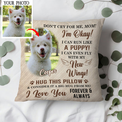 Love and Comfort – Custom Square Pillow Featuring a Pet’s Heartwarming Message – The Ideal Gift for Pet Lovers