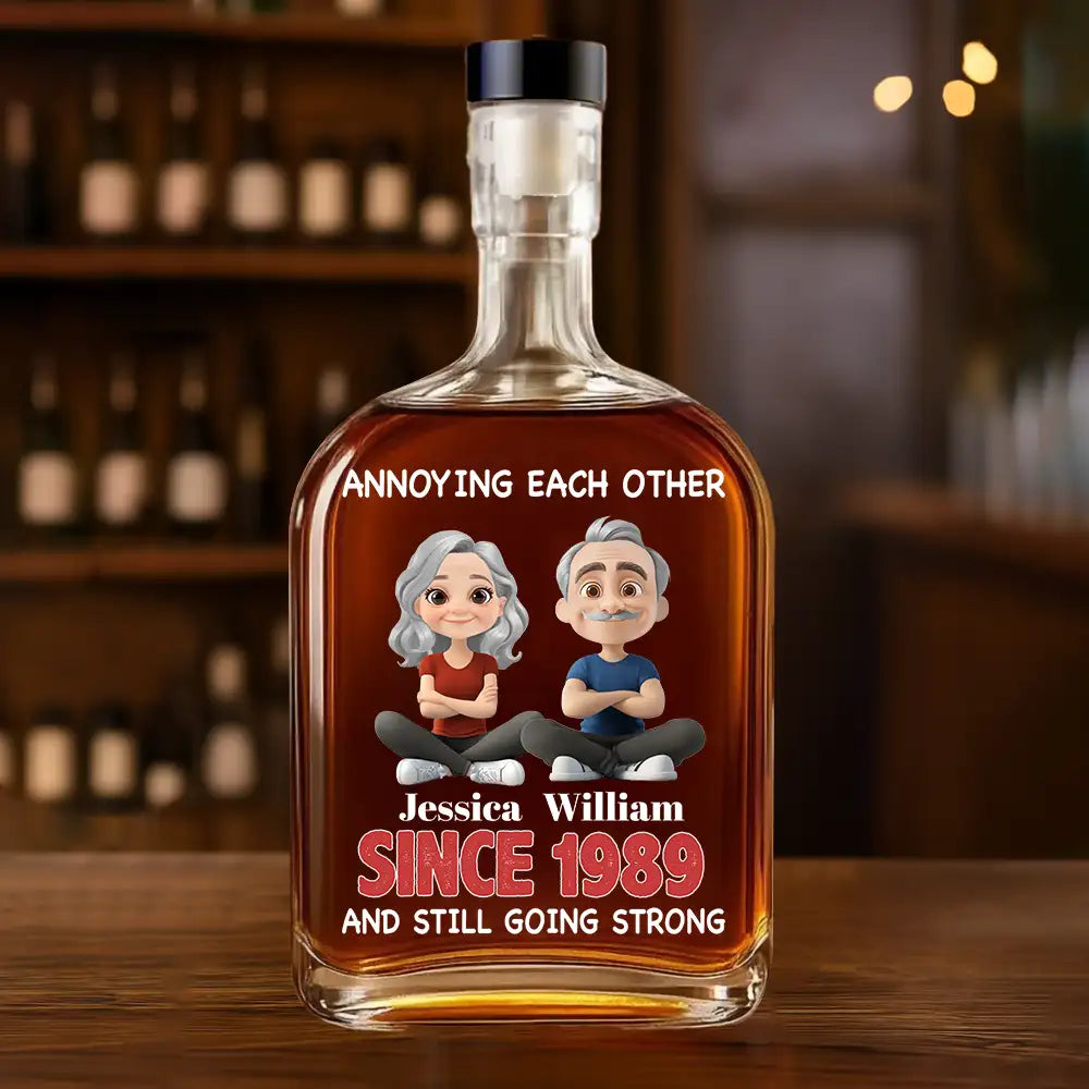 Annoying Each Other Since – Personalized Glass Spirits Decanter for Couples