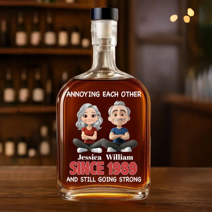 Annoying Each Other Since – Personalized Glass Spirits Decanter for Couples