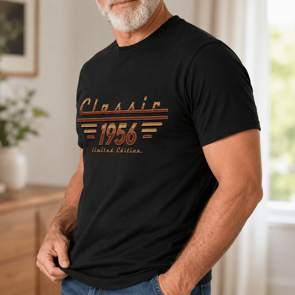 Classic Tee with Retro Limited Edition Design, Personalized Gift for Dad, Husband or Friend