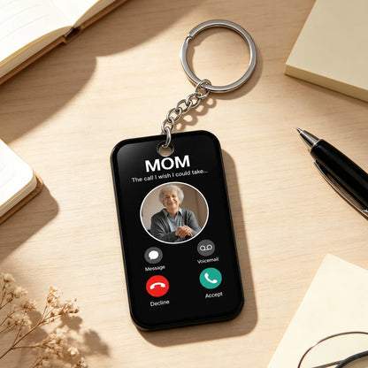Custom Photo Memorial Keychain – “The Call I Wish I Could Take” Keepsake for Someone You Miss