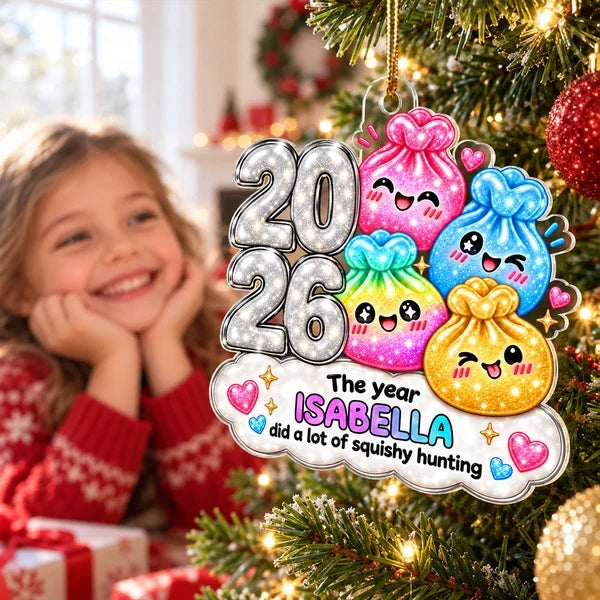 Cute Acrylic Ornament, Personalized Squishy Hunting Keepsake Hanging on a Christmas Tree, Creative Gift for Kids and Teens