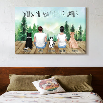 You, Me, and the Fur Babies - Personalized Poster or Plaque or Keychain or Ornament or Pillow - Special Design for Pet-Loving Families