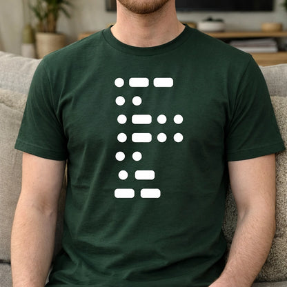 Secret Message Morse Code Classic Tee, Clean Minimal Graphic for Everyday Wear, Thoughtful Personalized Gift for Couples or Friends