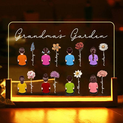 Blooming Heritage - Vintage Birth Month Floral Plaque with Kids' Names - Ideal Mother's Day Gift for Grandma, Mom, & Aunt