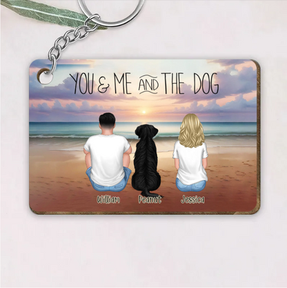 You Me And The Dogs Beach Outline Personalized Wallet Card or Poster or Canvas or Plaque or Pillow or Wallet or Cup