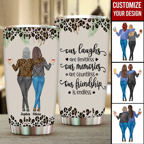 Personalized Sister & Brother Cup, Endless Friendship, Priceless Memories,Custom Gift for Birthday, Christmas, Thanksgiving