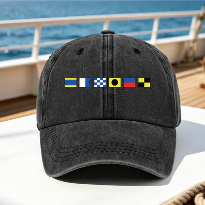 Personalized Nautical Signal Flag Sweatshirt, Minimalist Maritime Design, Unique Gift for Him or Her