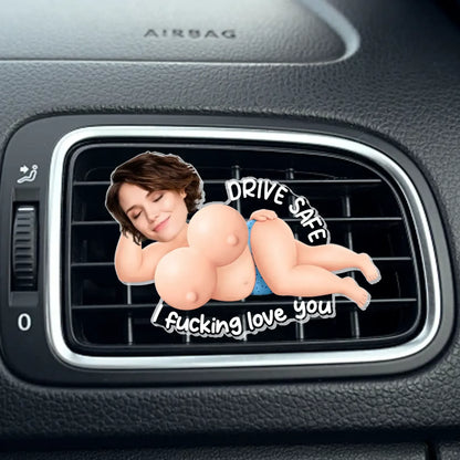 Custom Car Vent Clip With Funny Love Message, Unique Gift for Boyfriend, Girlfriend or Couple