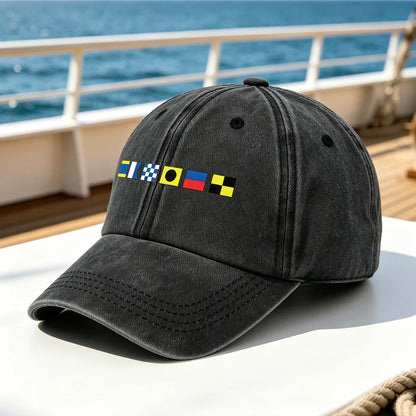 Personalized Nautical Signal Flag Sweatshirt, Minimalist Maritime Design, Unique Gift for Him or Her
