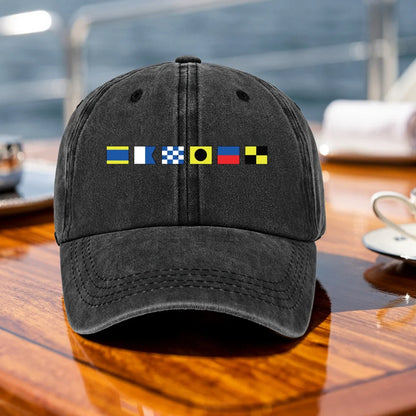 Personalized Nautical Signal Flag Sweatshirt, Minimalist Maritime Design, Unique Gift for Him or Her