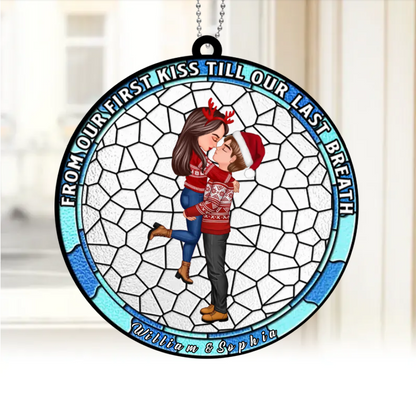 Where There Is Love There Is Life - Couple Personalized Ornament or Keychain - Custom Gift For Husband Wife, Anniversary
