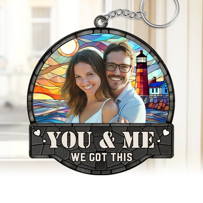 Custom personalized 'Together Is A Wonderful Place To Be' couple plaque, ornament, or keychain - ideal anniversary gift for husband or wife