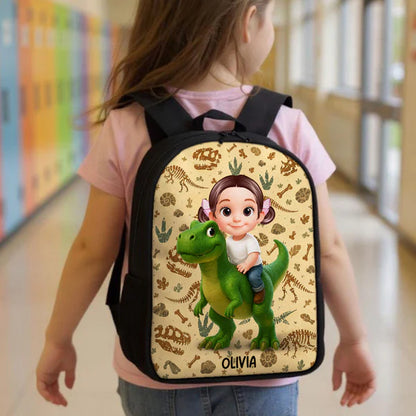 Personalized Kids School Backpack, Cute Dinosaur Space & Jungle Art, Unique Gift for Boys & Girls