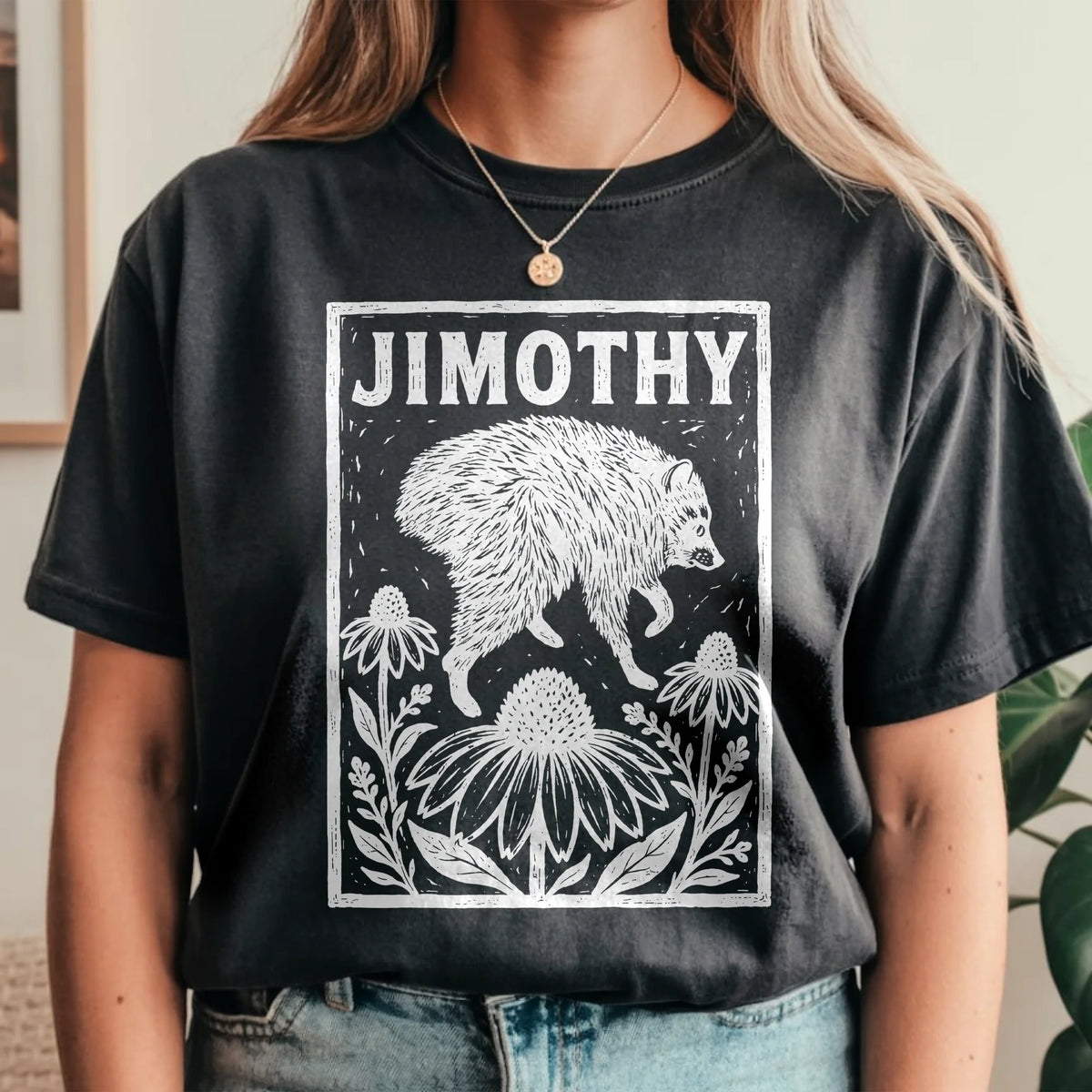 Viral Jimothy Raccoon Classic Tee, Custom Funny Animal Shirt, Creative Gift for Everyday Casual Style