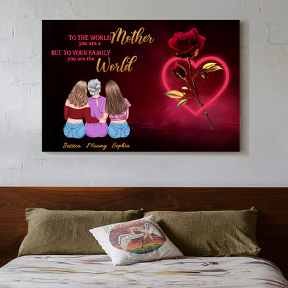 Personalized Mother's Day Poster | Loving Embrace Design - Custom Canvas & Gift Options