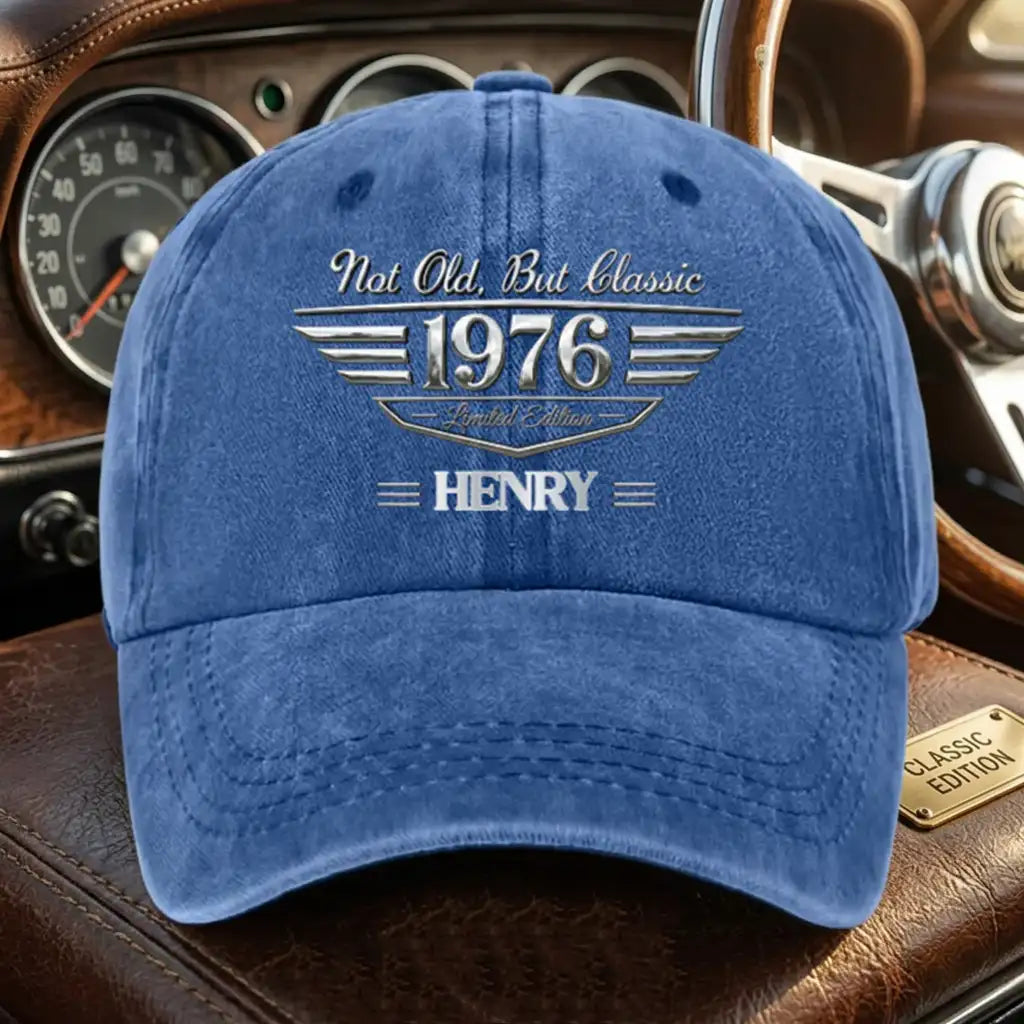 Personalized Washed Denim Baseball Cap, Not Old But Classic, Unique Creative Gift for Husband