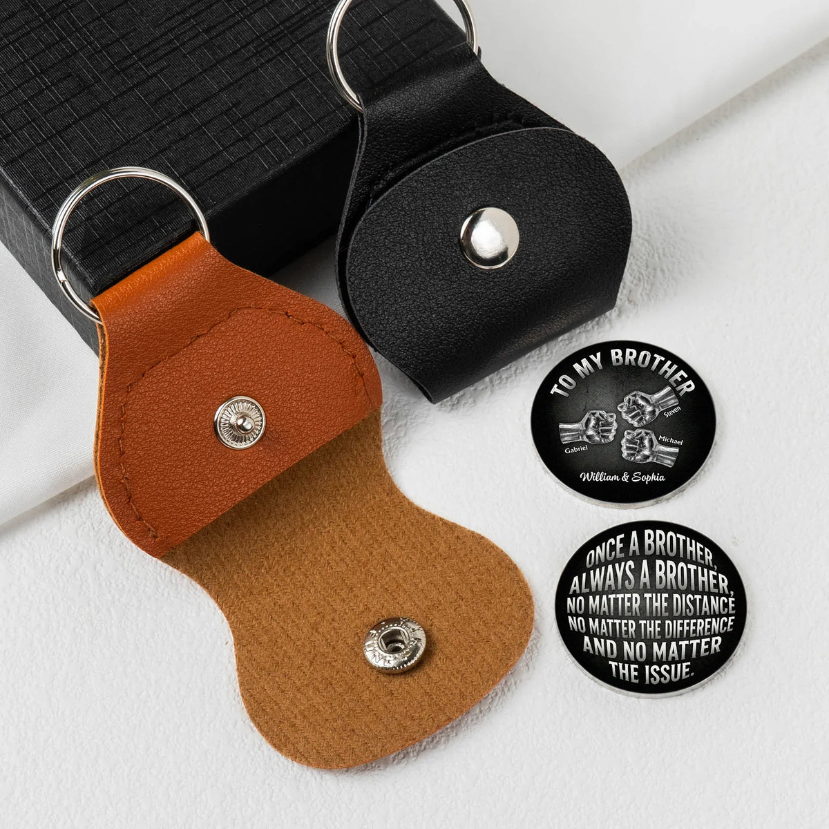 Pocket Hug for Brother, Once A Brother Always A Brother Message, Personalized Keepsake Gift for Long-Distance Love