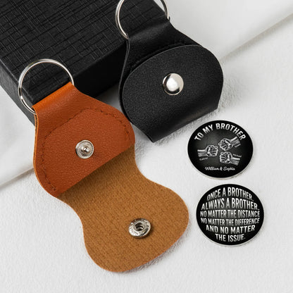 Pocket Hug for Brother, Once A Brother Always A Brother Message, Personalized Keepsake Gift for Long-Distance Love