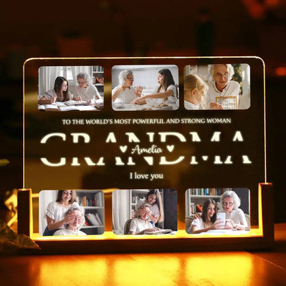 Family Glow - Custom Photo Night Light - Perfect Gift for Mom, Dad & Grandma