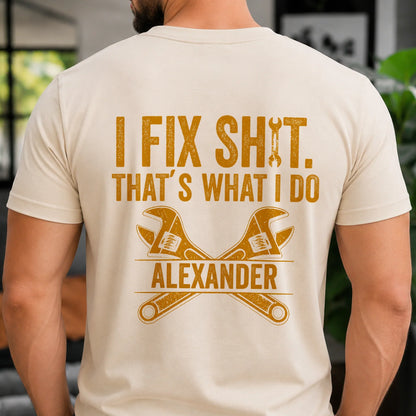 Funny Wrench Quote Classic Tee, Personalized Creative Gift for Husband, Grandpa & Mechanic