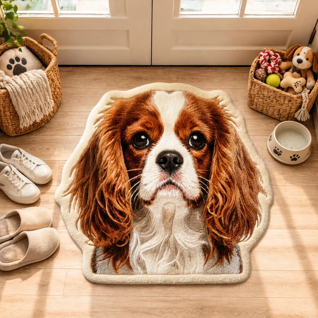 Resting Pet Shaped Doormat, Personalized Home Accent, Creative Gift Celebrating Pet Companionship