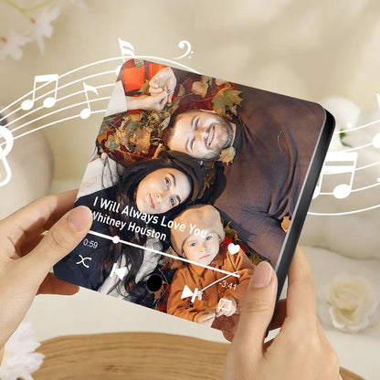 “Our Love Song – Custom Acrylic Music Magnet with Photo & Spotify-Style Player, Romantic Gift for Couples”