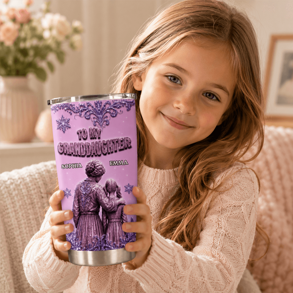 Personalized Grandchildren Tumbler, Custom Names & Multiple Grandkids, Meaningful Gift from Grandma for Granddaughter or Grandson