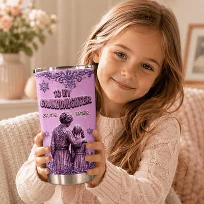 Personalized Grandchildren Tumbler, Custom Names & Multiple Grandkids, Meaningful Gift from Grandma for Granddaughter or Grandson