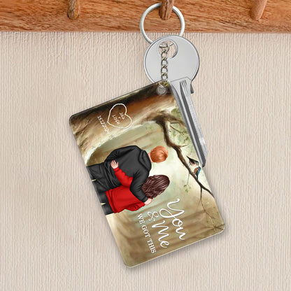 "You & Me" Personalized Couple Keychain - Perfect Sentimental Gift for Anniversaries, Valentine's Day & Weddings
