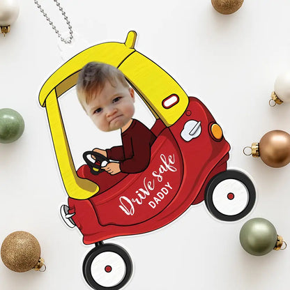 Personalized "Drive Safe" Car Visor Clip – Perfect Father’s Gift with Fun and Heartfelt Custom Design