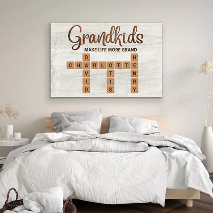 Personalized Grandkids Poster – Custom Name Art Gift for Grandparents