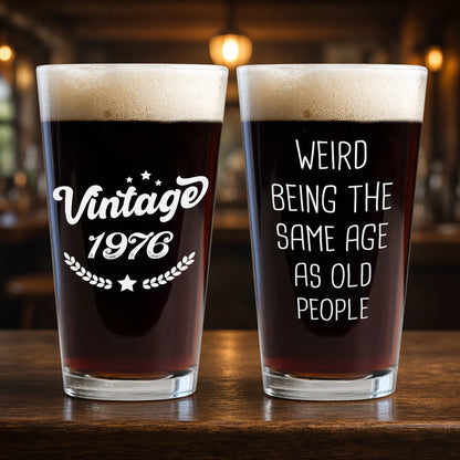 Personalized Beer Glass with Legend Vintage Design, Unique Creative Gift for Men, Boss & Coworker