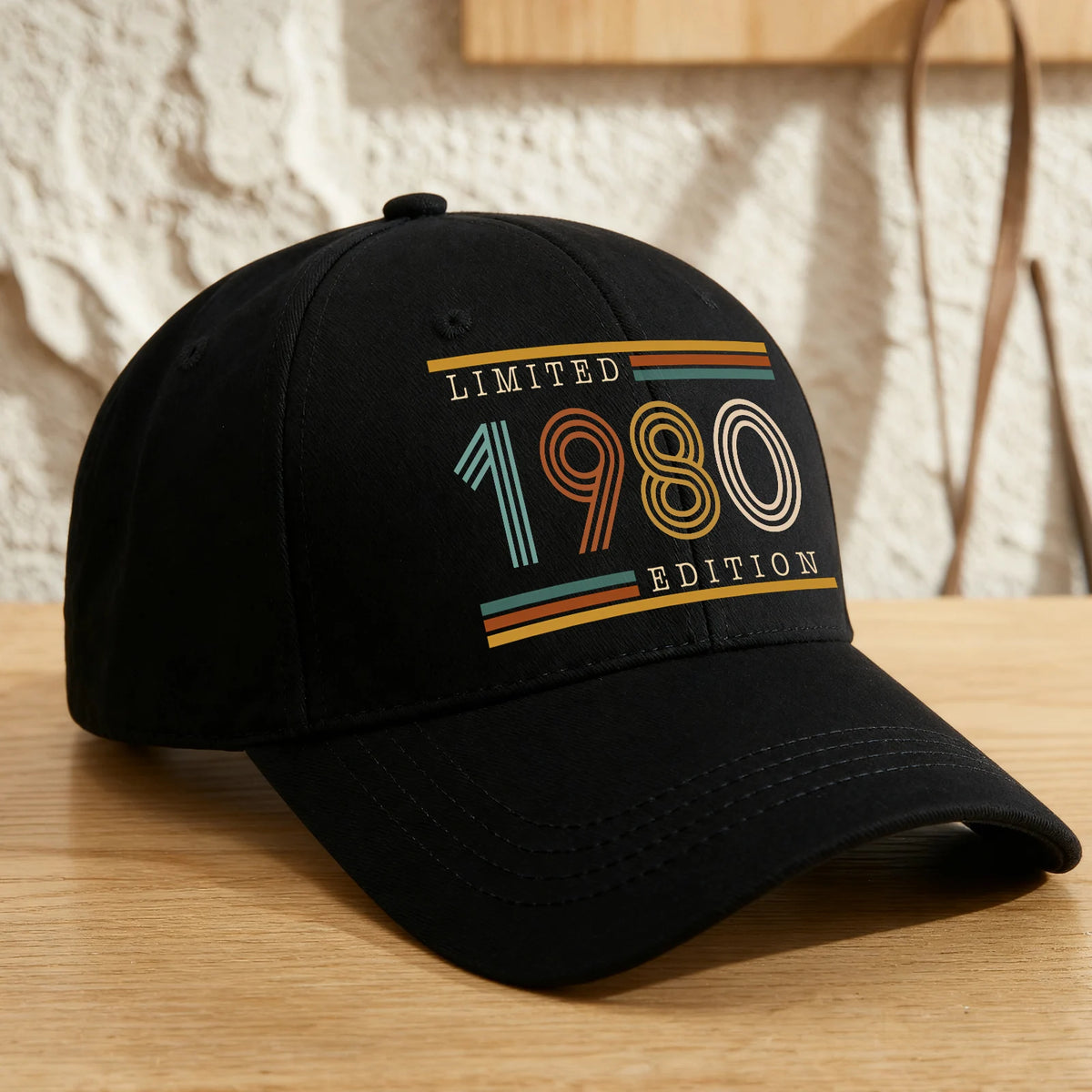 Personalized Brushed Cotton Baseball Cap, Nostalgic Retro Edition Design, Creative Birthday Gift for Mom or Dad