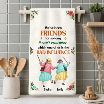 Personalized Kitchen Towel, Skipping Friends and Funny Friendship Quote, Creative Gift for a Lifelong Friend