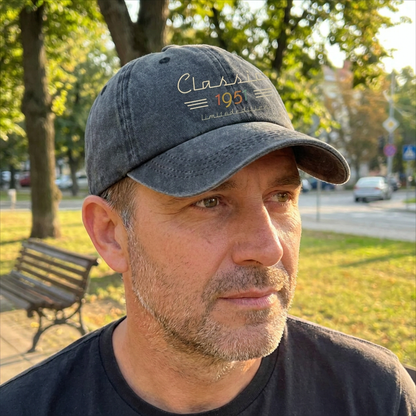 Washed Denim Baseball Cap, Personalized Creative Gift for Him with Vintage Look & Relaxed Everyday Style