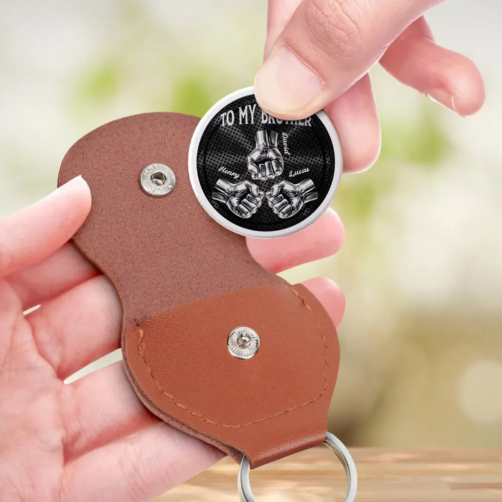 Personalized Pocket Hug Token for Brother, Fist Bump Design, Unique Everyday Keepsake Gift He Can Carry