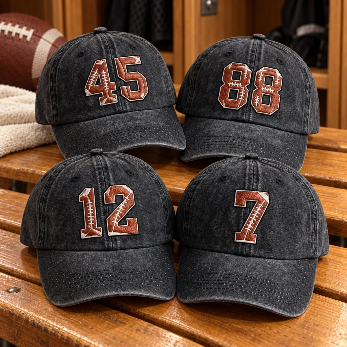 Double Sided Embroidered Washed Cap, Personalized Team Spirit Design, Creative Gift for Coaches and Friends