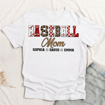 Baseball Mom Classic Tee, Personalized Keepsake Style - Cute Ballpark Look for Mom's Everyday Wear Gift